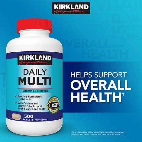 Viên uống bổ sung vitamin tổng hợp Kirkland Signature Daily Multivitamin, 500 viên