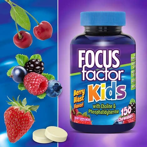 Viên nhai bổ não dành cho trẻ em focusfactor kids, 150 viên