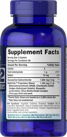 Viên uống hỗ trợ xương khớp Puritan's Pride Triple Strength Glucosamine, Chondroitin & MSM Joint Soother