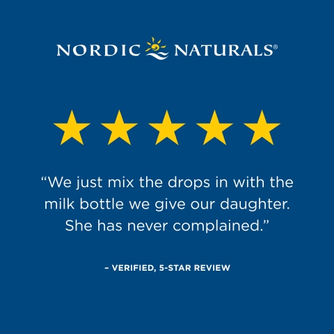 Siro Hỗ trợ Phát triển Trí não, Thị giác và Hệ Thần kinh ở trẻ sơ sinh - Nordic Naturals Baby’s DHA - 2 oz