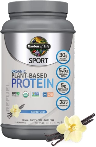 Bột Protein hữu cơ cho thể thao Garden of Life SPORT Organic Plant-Based Protein Vanilla