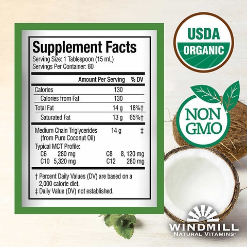 Dầu dừa Windmill USDA Organic MCT Oil