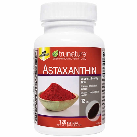 Viên uống chống oxy hóa Trunature Astaxanthin 12 mg, 120 viên