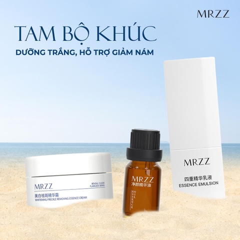 [Combo] Tam Bộ Khúc MRZZ Bộ ba Kem nám trắng da 30g, Tinh chất dưỡng da 30ml và Dầu dưỡng thanh lọc 10ml