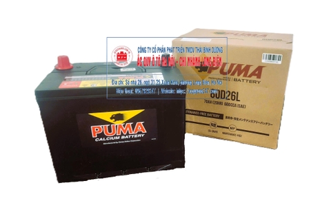 Ắc quy Puma 80D26L(70AH;600CCA)
