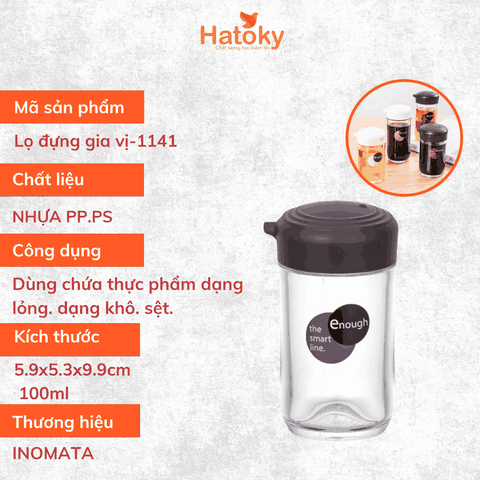 Lọ Đựng Gia Vị INOMATA 100ml - Thiết Kế Tiện Lợi Từ Nhật Bản