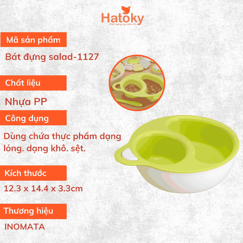 Bát chia ngăn ăn dặm, đựng súp INOMATA