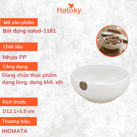 Bát nhựa Folio đựng salad INOMATA