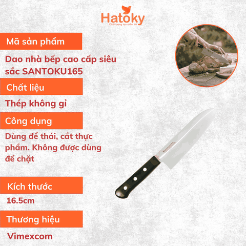 Dao nhà bếp cao cấp siêu sắc SANTOKU165