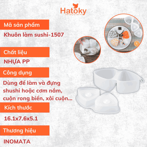 Khuôn Làm Sushi Tam Giác INOMATA Chính Hãng Nhật Bản