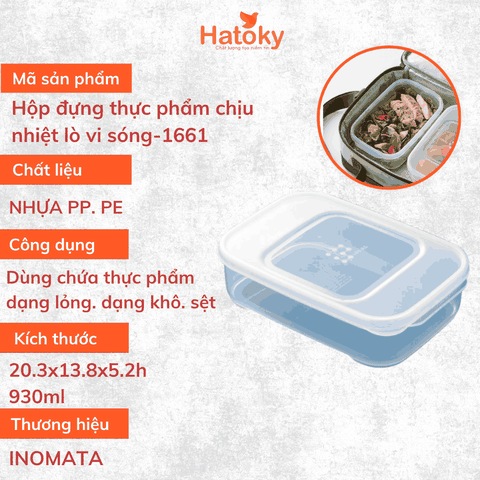 Hộp Đựng Thực Phẩm Chịu Nhiệt Lò Vi Sóng INOMATA