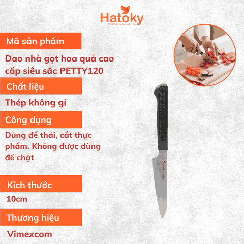 Dao gọt hoa quả cao cấp siêu sắc PETTY120
