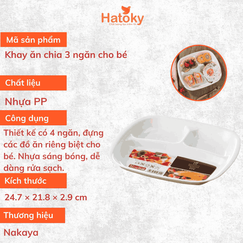 Khay ăn chia ngăn cho bé - K482-1