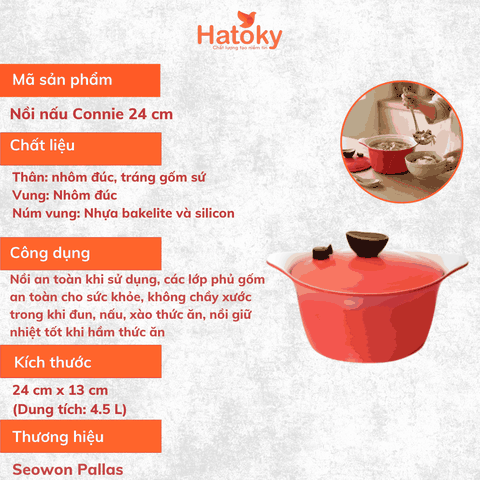 Nồi nấp cao cấp Connie nắp nhôm