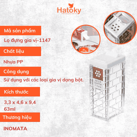 Lọ Đựng Gia Vị INOMATA - Giải Pháp Hoàn Hảo Cho Căn Bếp Tiện Nghi