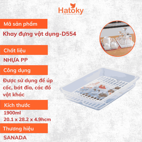 Khay úp cốc, đĩa SANADA D554
