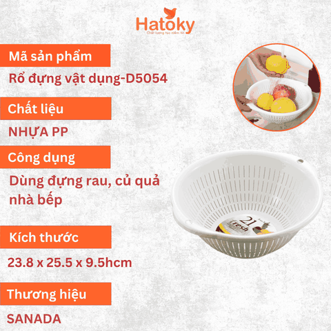 Rổ nhựa lưới Sanada Fresh 21cm
