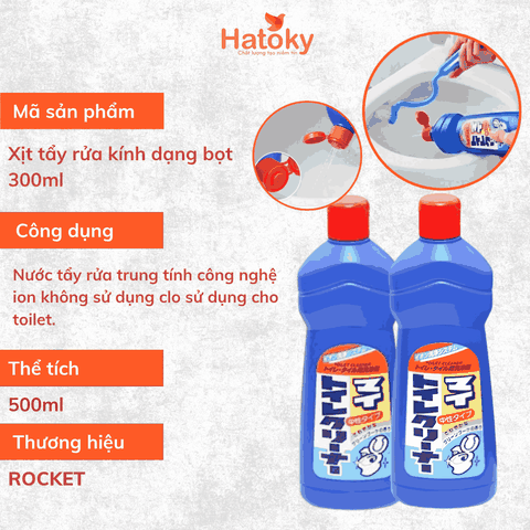 Nước tẩy rửa nhà vệ sinh không mùi 500ml