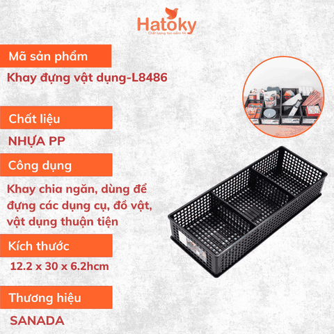 Khay nhựa 3 ngăn SANADA - Giải pháp tối ưu cho không gian gọn gàng
