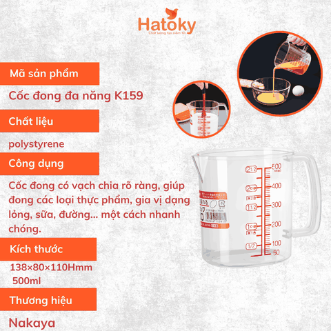 Ca Đong Chia Vạch 500ml Nakaya