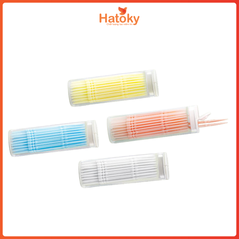 Hộp 40 tăm nha khoa 2 đầu chăm sóc răng miệng - Trắng