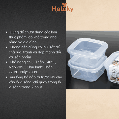 Hộp đựng thực phẩm chịu nhiệt lò vi sóng - K299-1
