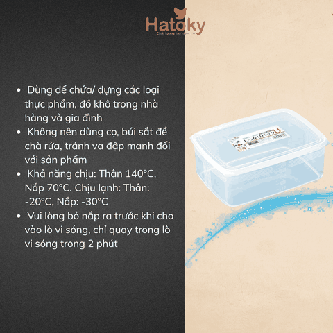 Hộp Nhựa Đựng Thực Phẩm Nakaya 3L