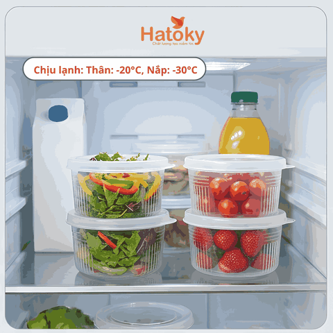 Bộ 3 Hộp Nhựa Tròn Đựng Thực Phẩm NAKAYA 180mL