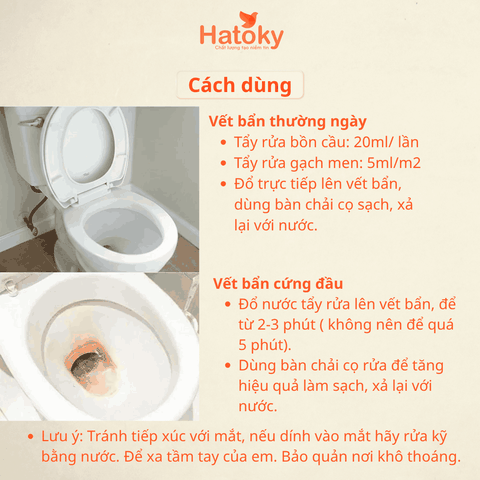 Nước tẩy rửa nhà vệ sinh không mùi 500ml