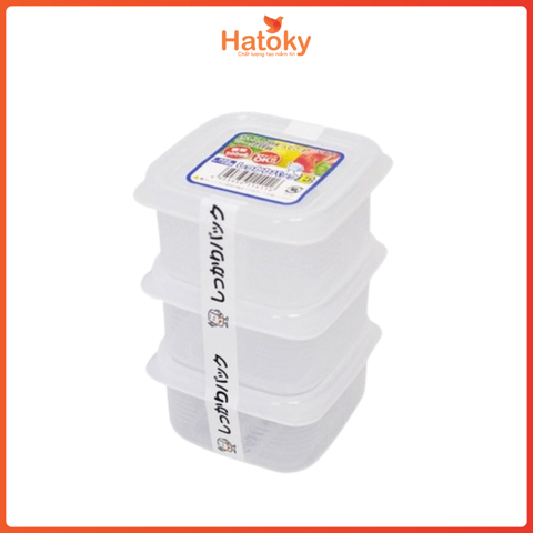 Set 03 Hộp Chia Thức Ăn Dặm Cho Bé NAKAYA 200mL