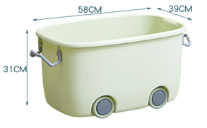 Thùng đựng đồ chơi cho bé có bánh xe 621 - màu xanh