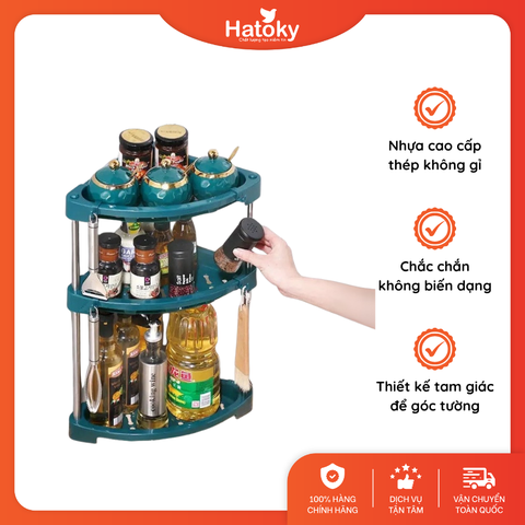 Kệ gia vị tam giác 3 tầng