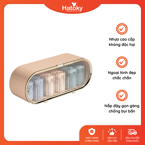 Hộp đựng vớ, đồ lót chống bụi gắn tường - Màu hồng