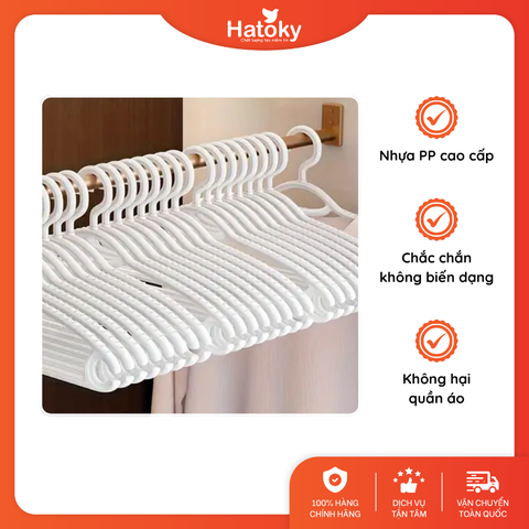 Set 10 móc treo đồ- màu hồng