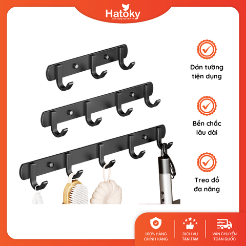 Thanh móc dán tường - 5 móc