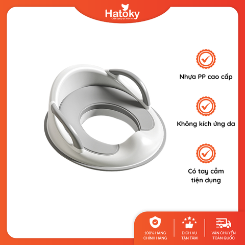 Bệ lót bồn cầu có tay cầm cho bé - Màu Xám