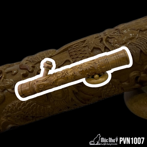 Điếu trạm rồng ngắn 40cm gỗ Bách Xanh
