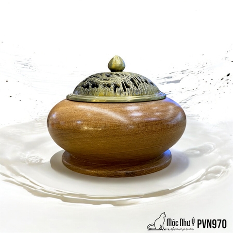 Lư xông trầm (gỗ Bách Xanh)
