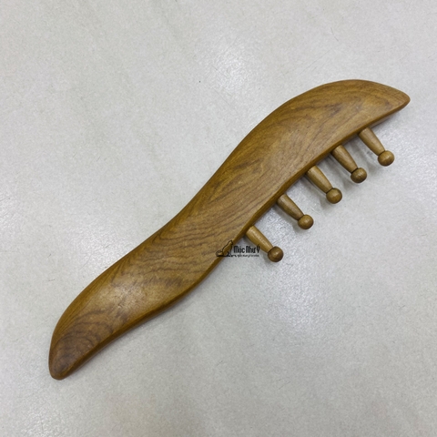 Lược massage 5 chân gỗ bách xanh
