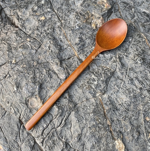 Thìa ăn gỗ Nhãn (size to) xuất khẩu