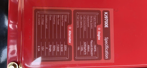 Máy phát điện dầu đồng bộ  KJ9700E ( 6kw) KUJOYO - Không chống ồn