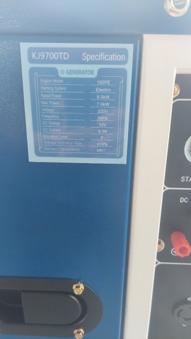Máy phát điện dầu đồng bộ  KJ9700TD ( 6kw) KUJOYO