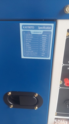 Máy phát điện dầu đồng bộ  KJ6700TD ( 5kw) KUJOYO