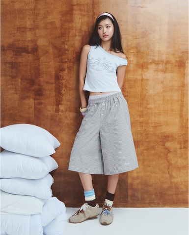Easy Plaid Shorts - Blue & Tan