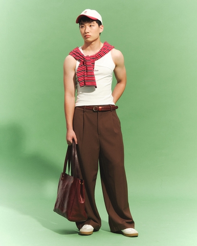 Essential Embroidered Tank - Off-white