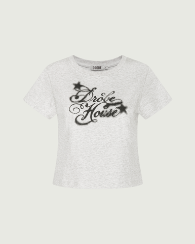 Faded Baby Tee - Melange White