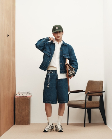 Star-Patch Denim Jorts - Classic Denim