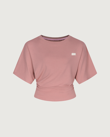 Fitted-waist Tee - Pastel Pink