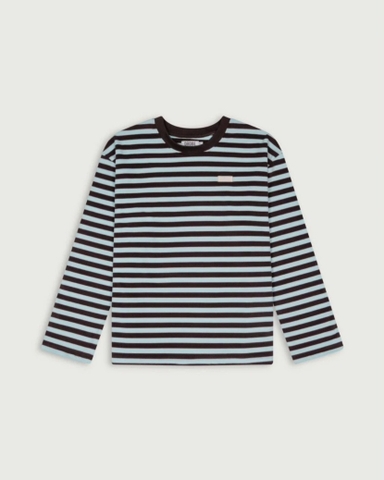 Autumn Striped Long-sleeve Tee - Chocoblue