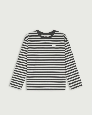 Autumn Striped Long-sleeve Tee - Chalk Grey